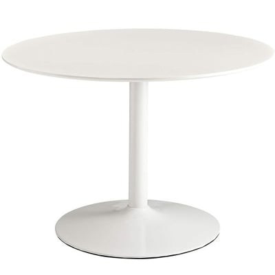 Modway Revolve Contemporary Modern Round Dining Table in White