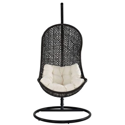 Modway The Parlay Rattan Outdoor Wicker Patio Swing Chair Set