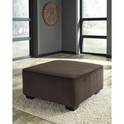 Signature Design by Ashley Jinllingsly Oversized Accent Ottoman in Chocolate Corduroy