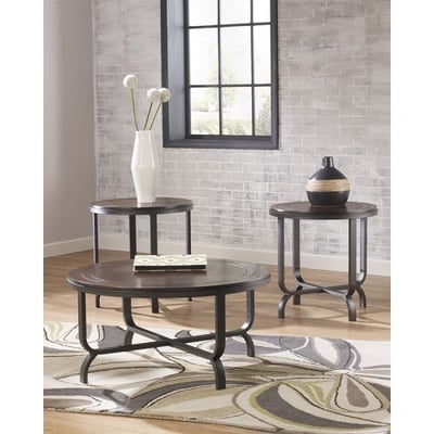 Signature Design by Ashley Ferlin 3 Piece Occasional Table Set