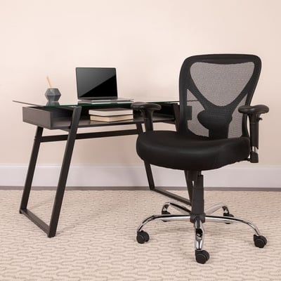 Big & Tall Office Chair | Adjustable Height Mesh Swivel Office Chair with Wheels