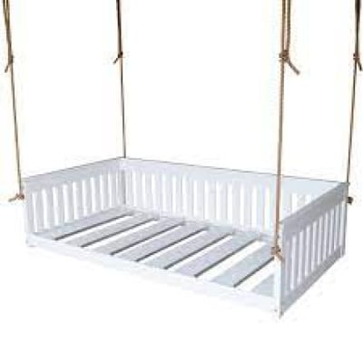 A&L Furniture Twin Mission Hanging Daybed with Rope