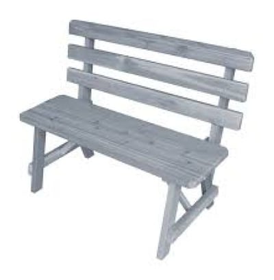 A&L Furniture 4' Traditional Backed Bench Only