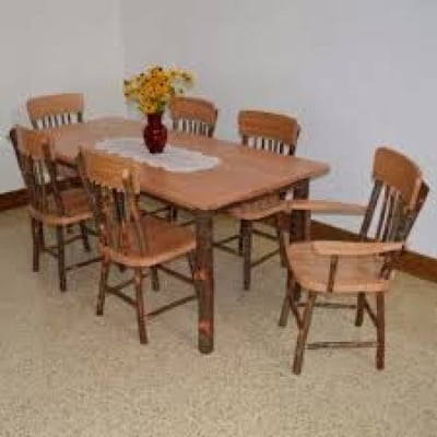 A&L Furniture 6' Hickory Farm Table