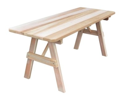 A&L Furniture Cedar 4' Traditional Table Only - Specify for FREE 2