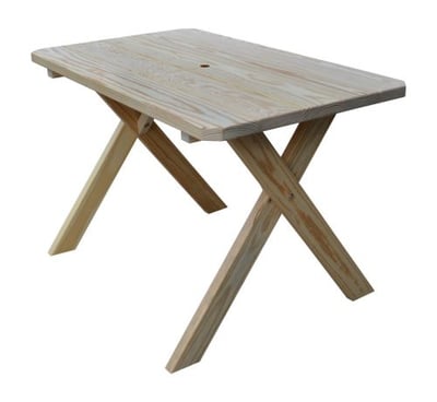 A&L Furniture 4' Cross-leg Table Only