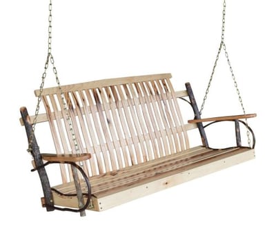 A&L Furniture 5' Hickory Porch Swing Chains Included)