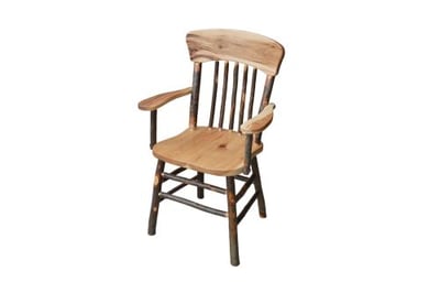 A&L Furniture Hickory Panel Back Dining Chair With Arms