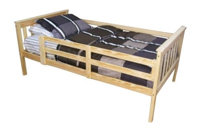 A&L Furniture Twin Mission Bed with Safety Rails