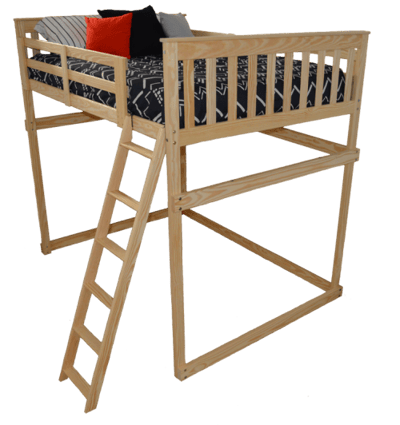 A&L Furniture Full Mission Loft Bed with Side Ladder