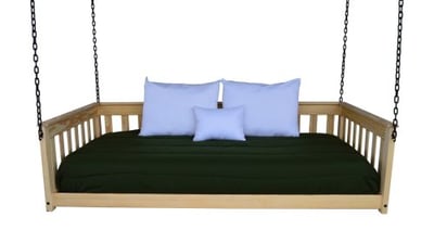 A&L Furniture Twin Mission Hanging Daybed with Chain