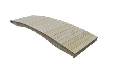 A&L Furniture Pressure Treated 4' x 12' Plank Garden Bridge