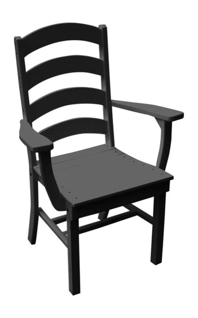 A&L Furniture Ladderback Dining Chair with Arms
