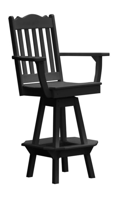 A&L Furniture Royal Swivel Bar Chair with Arms