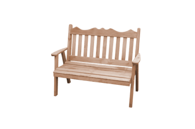 A&L Furniture Cedar 4' Royal English Garden Bench