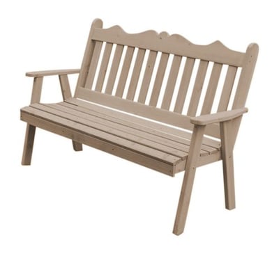 A&L Furniture Cedar 5' Royal English Garden Bench