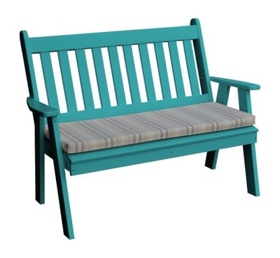 A&L Furniture Poly 5ft Traditional Garden Bench