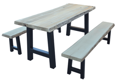 A&L Furniture 5' Ridgemont Table with 2 Benches
