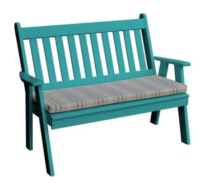A&L Furniture Poly 4ft Traditional Garden Bench