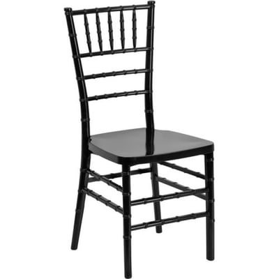 HERCULES PREMIUM Series Black Resin Stacking Chiavari Chair