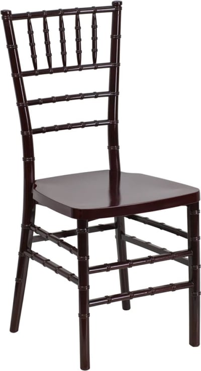 HERCULES PREMIUM Series Mahogany Resin Stacking Chiavari Chair