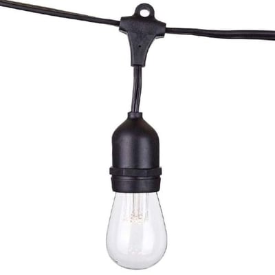 Aspen MLS4824LEDC 24 14 Gauge UL 2' Apart Suspended Commercial Grade Lights with Clear LED Bulbs, 48'