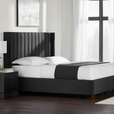 Blackwell Designer Bed, Cal King Size, Charcoal