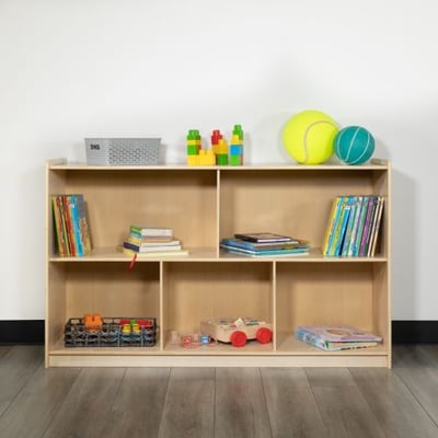 Flash Furniture Wooden 5 Section School Classroom Storage Cabinet for Commercial or Home Use - Safe, Kid Friendly Design - 30