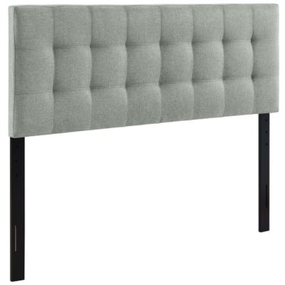 Lily Full Upholstered Fabric Headboard, Gray