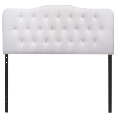 Modway Annabel Upholstered Tufted Button Vinyl Headboard Queen Size In White