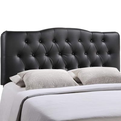 Modway Annabel Upholstered Tufted Button Vinyl Headboard King Size In Black