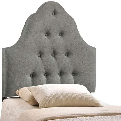 Modway Sovereign Twin Upholstered Linen Headboard in Gray