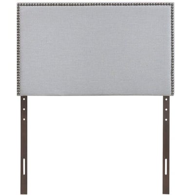 Modway Region Upholstered Linen Headboard Twin Size With Nailhead Trim