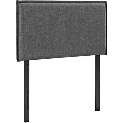 Modway Camille Twin Upholstered Fabric Headboard in Gray