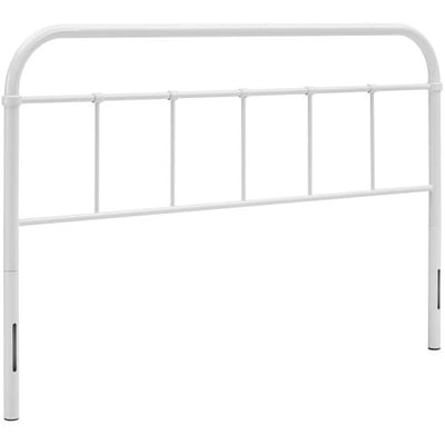 Modway MOD-5536-WHI Serena Rustic Farmhouse Style Steel Metal Headboard Size in White, Queen