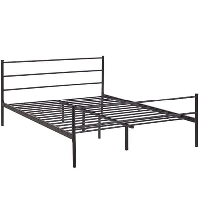 Modway Alina Full Size Platform Bed Frame With Headboard In Brown