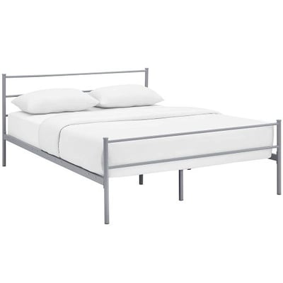Modway MOD-5552-GRY-SET Alina Full Size Platform Bed Frame, Gray