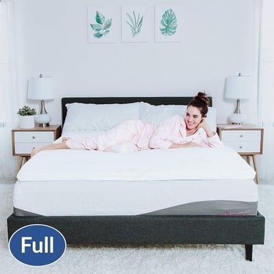 Modway Relax 2 inch Full Gel-Infused Cooling Certi-PUR US Certified Memory Foam Mattress Topper