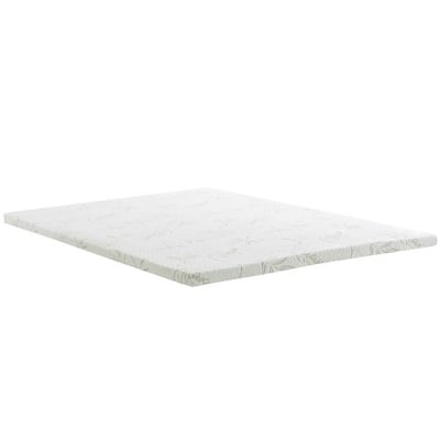 Modway Relax 2 Inch King Gel-Infused Cooling Certi-PUR US Certified Memory Foam Mattress Topper