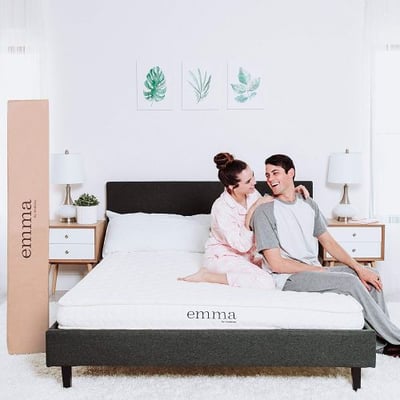 Modway Emma 6” Queen Dual-Layer Foam Mattress - Firm Mattress for Guest Or Master Bedroom - 10-Year Warranty