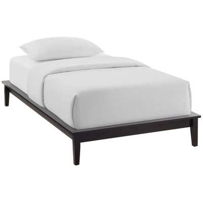 Modway Lodge Wood Platform Twin Bed Frame in Cappuccino