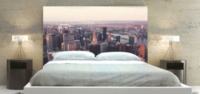 New York city sky view Headboard