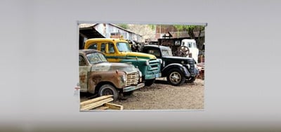 Old Trucks Roller Shade