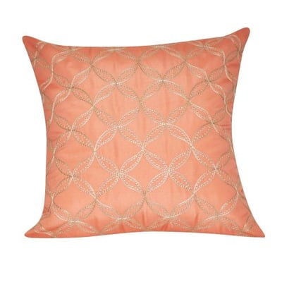 Loom and Mill P0166-2121P Circles Decorative Pillow, 21-Inch, Coral
