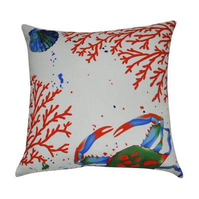Loom & Mill P0205A-2121P Multi Sea Life Decorative Pillow, 21 x 21