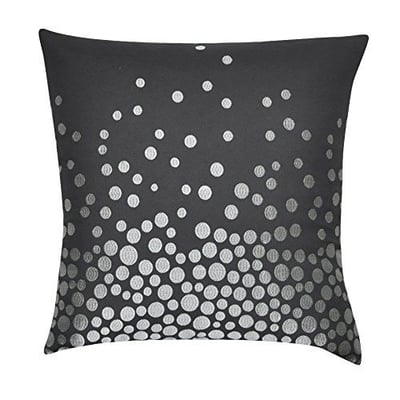 Loom & Mill P0213-2222P Charcoal Fading Circles Decorative Pillow, 22 x 22