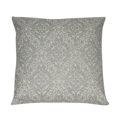 Loom & Mill P0346-2222P Gray Damask Decorative Pillow, 22 x 22