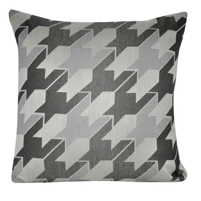 Loom & Mill P0361-2222P Gray Houndstooth Decorative Pillow, 22 x 22