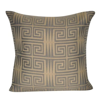Loom & Mill P0369-2222P Charcoal Greek Keys Decorative Pillow, 22 x 22