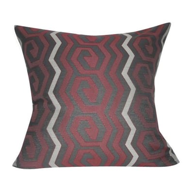 Loom & Mill P0374-2222P Red Geometric Decorative Pillow, 22 x 22